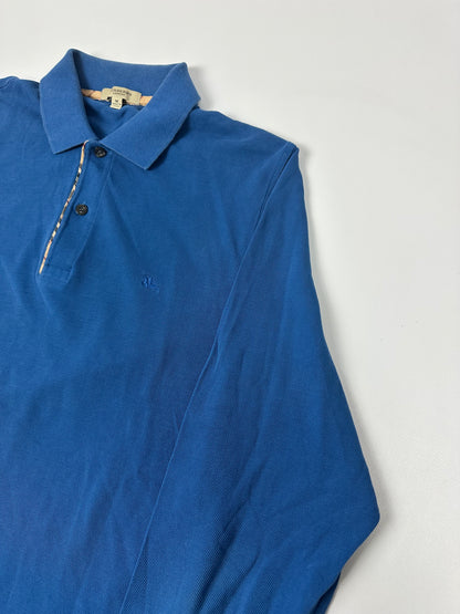 Vintage Burberry Polo Hemd blau Gr. M