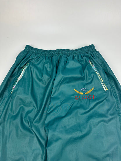 Vintage Gucci Trackpants weiß/grün Gr. XL