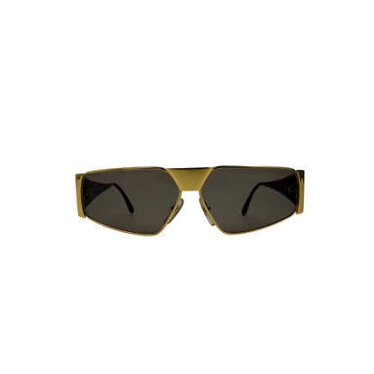 Vintage Gianfranco Ferre Sonnenbrille Gold / braun