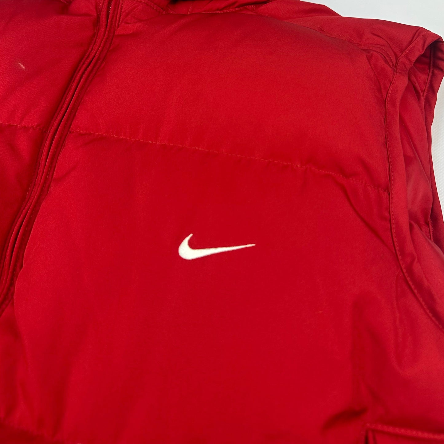 Vintage Nike Puffer Weste rot S