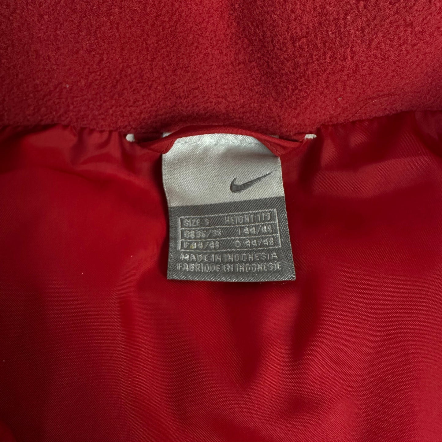 Vintage Nike Puffer Weste rot S