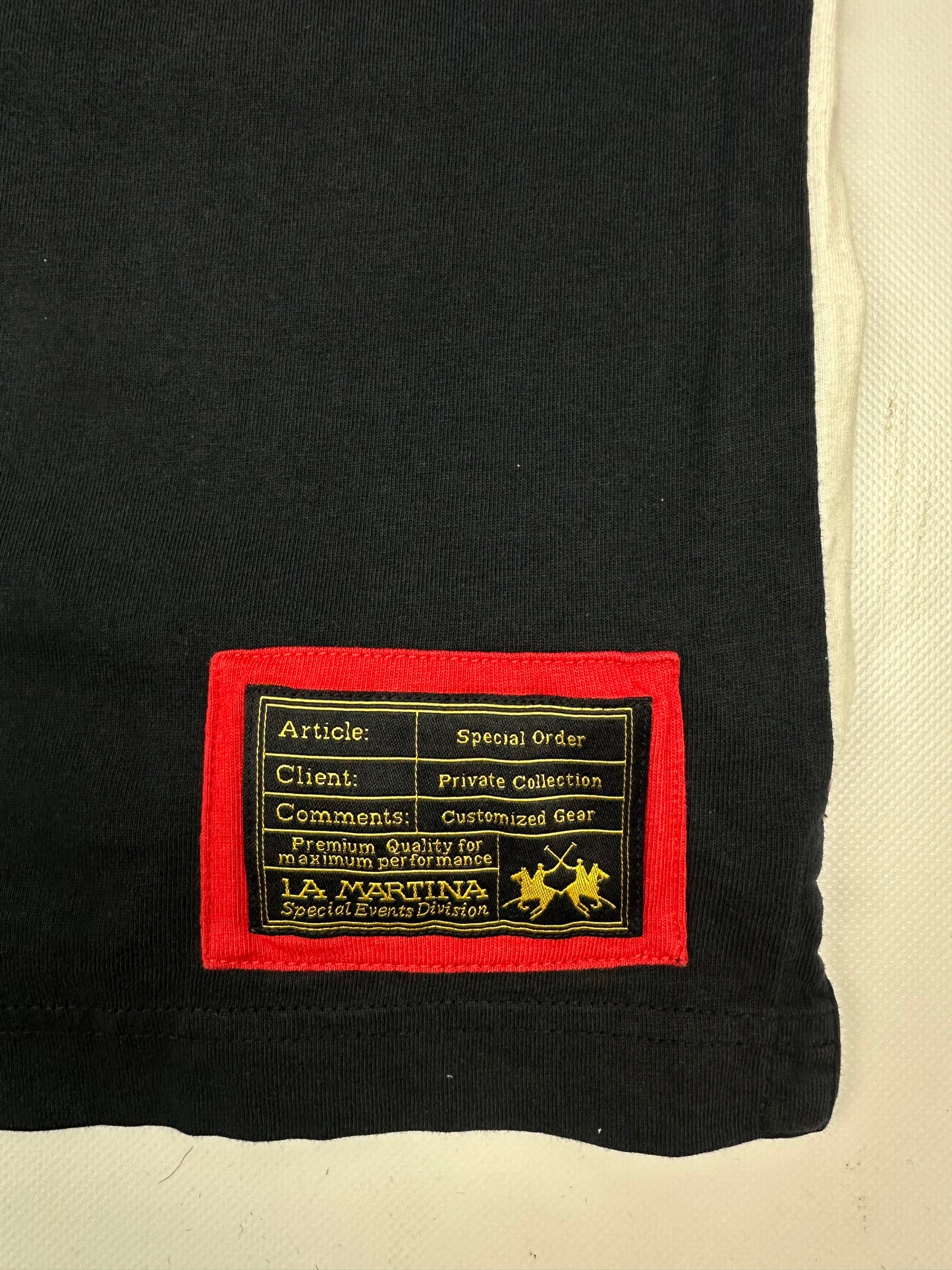 Vintage La Martina Polohemd schwarz/weiß XXL