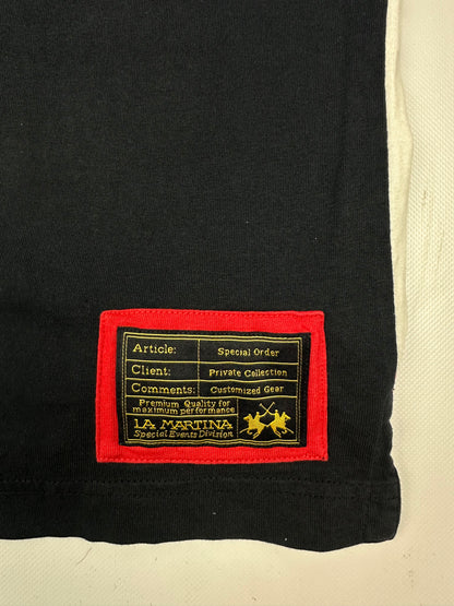 Vintage La Martina Polohemd schwarz/weiß XXL