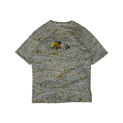 Vintage Hermes Mosaik T-Shirt weiß Gr. S
