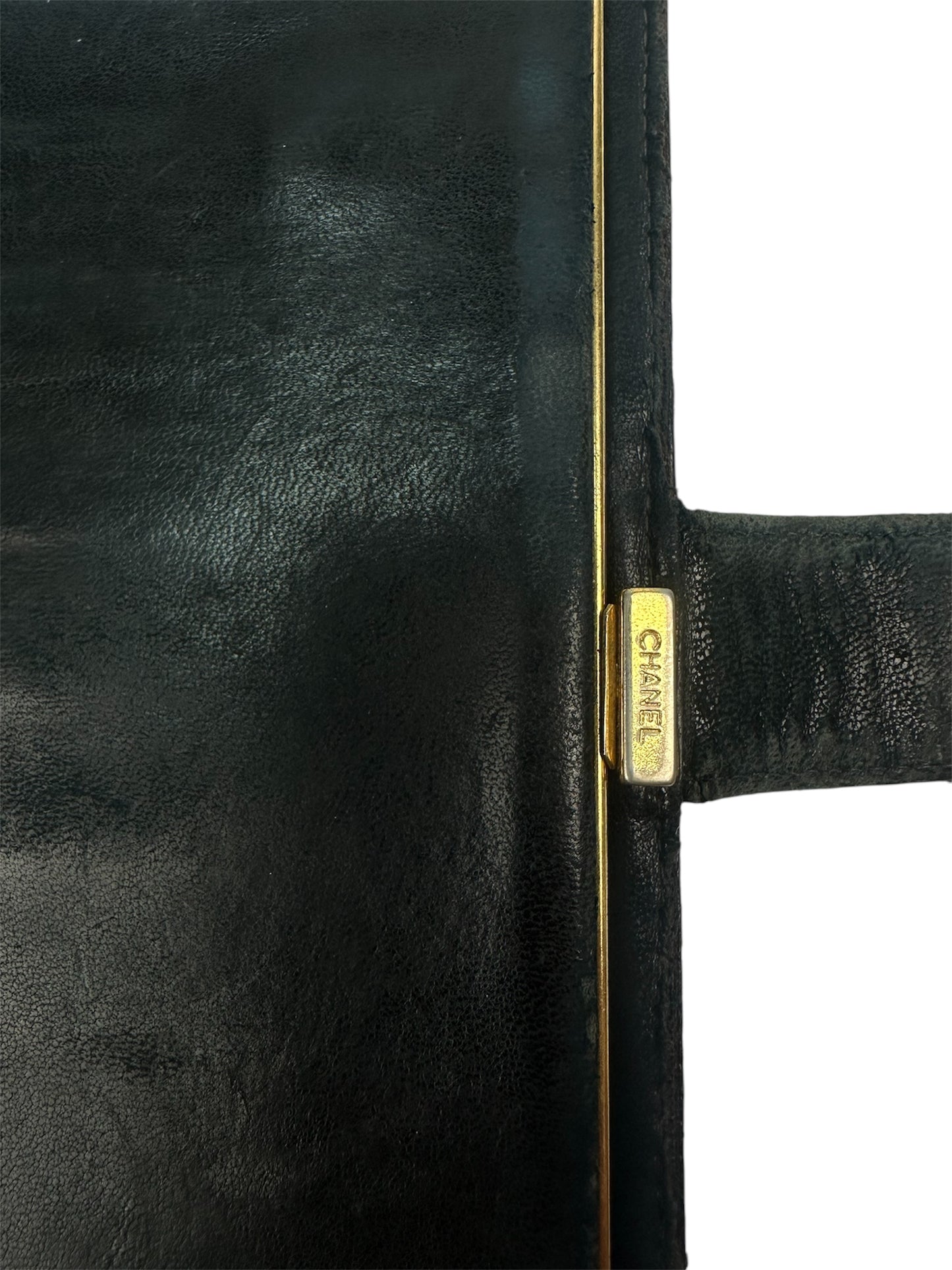 Chanel Portmonaie schwarz Echtleder