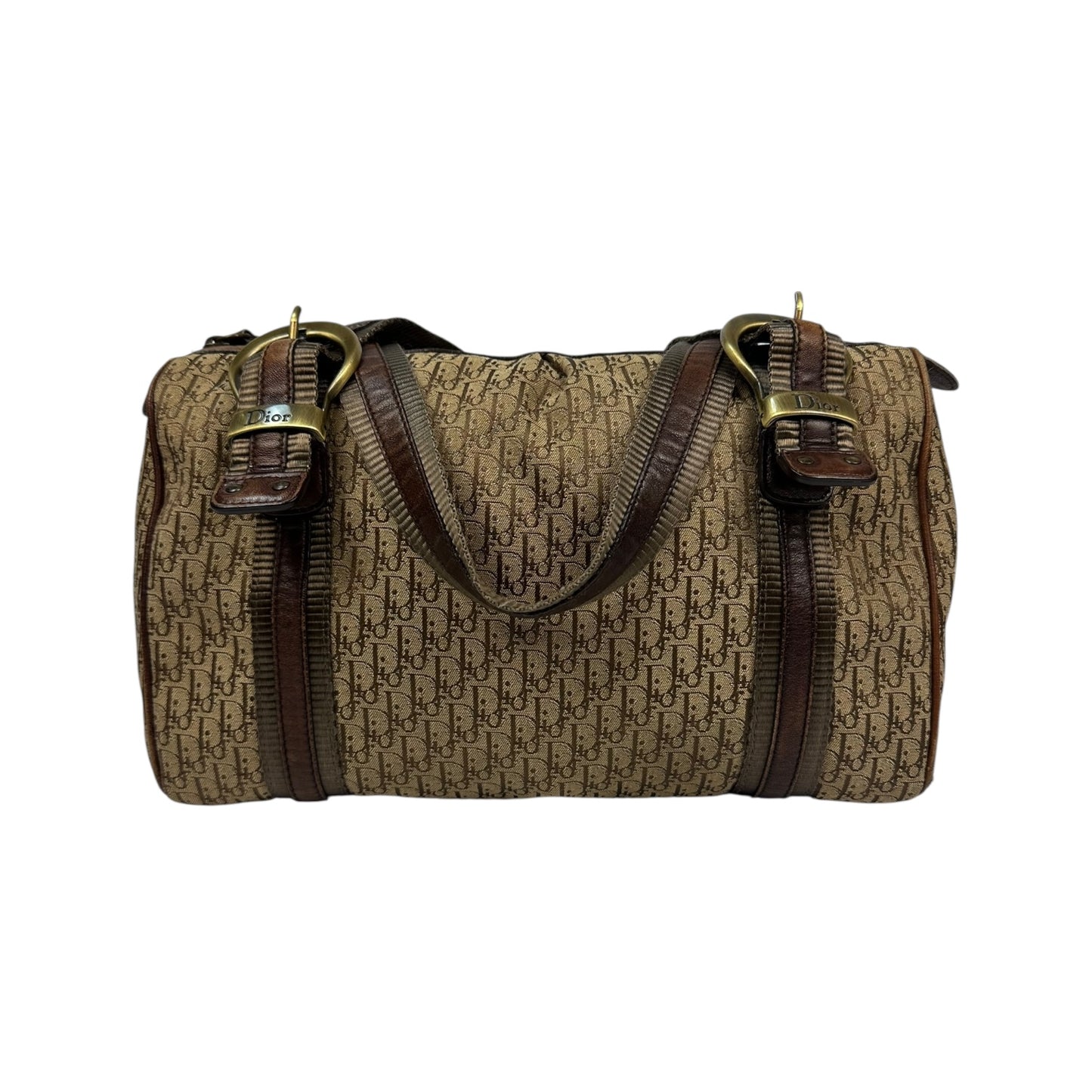 Vintage Christian Dior Boston Monogramm Handtasche braun