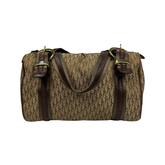 Vintage Christian Dior Boston Monogramm Handtasche braun