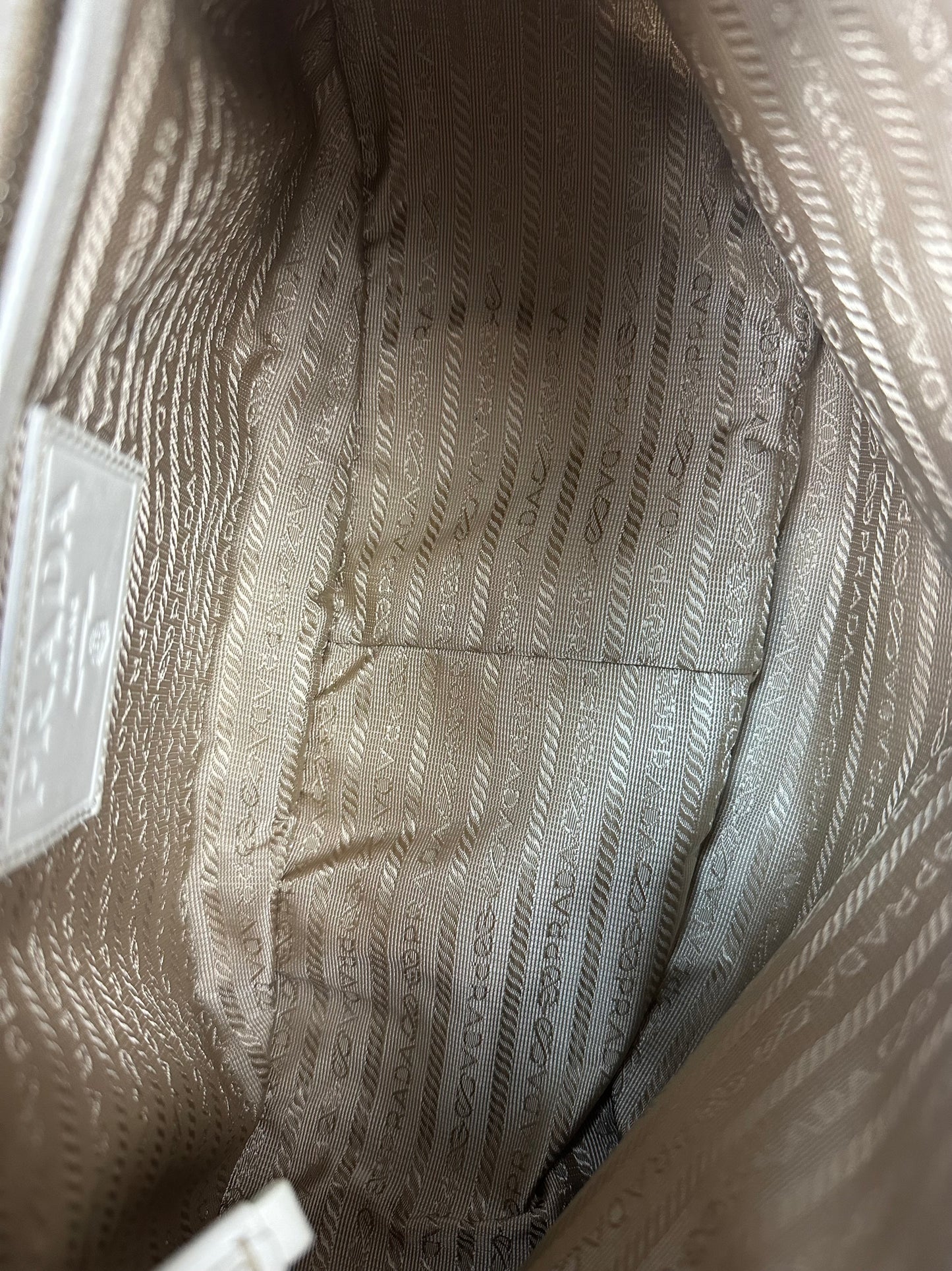 Prada Jacquard Handtasche beige/braun