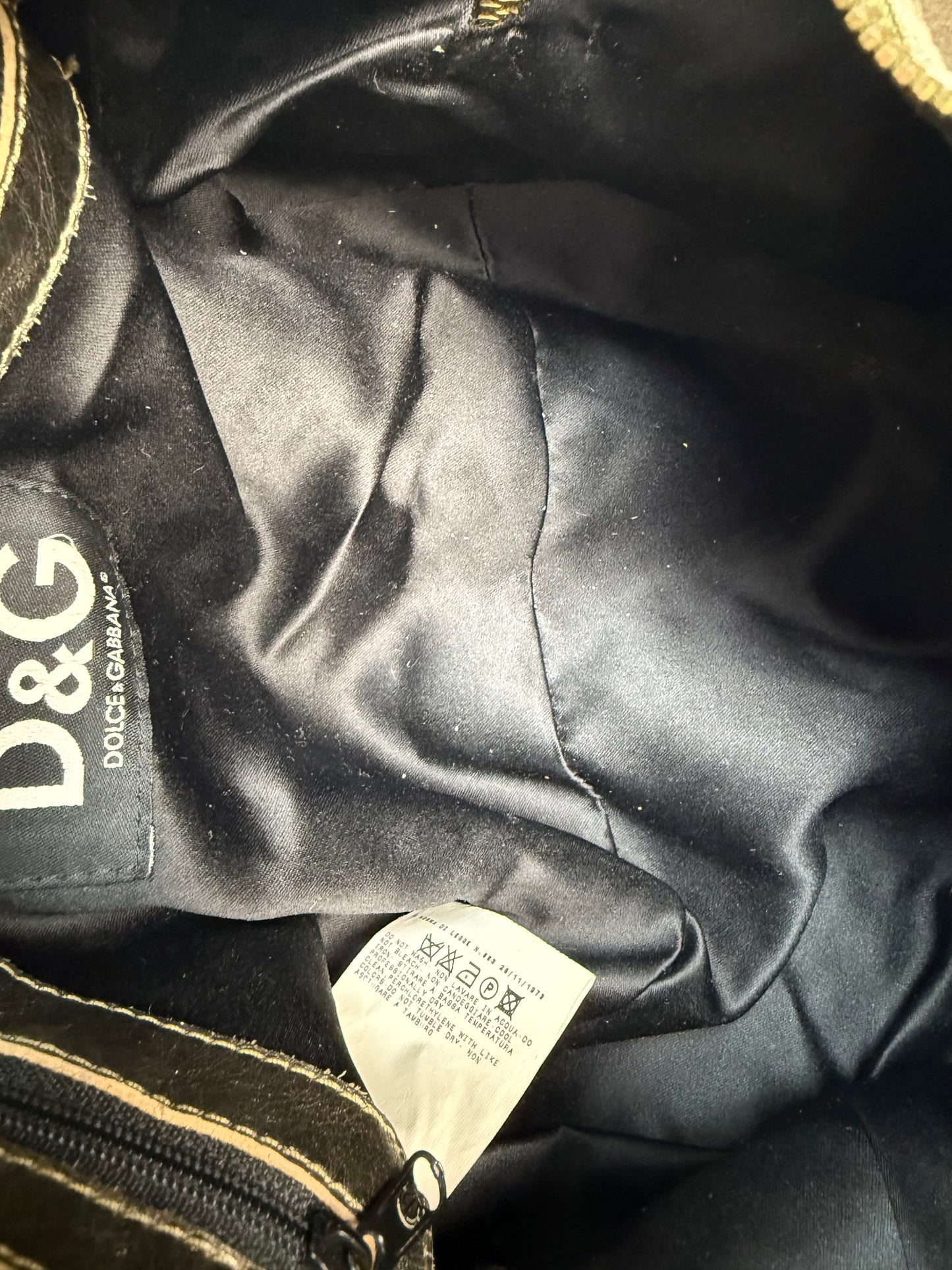 Vintage Dolce & Gabbana Tasche Cow Silber / Gold