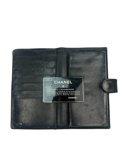 Chanel Portmonaie schwarz Echtleder