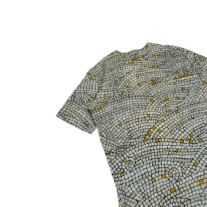 Vintage Hermes Mosaik T-Shirt weiß Gr. S
