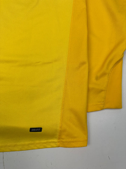 Vintage Nike Manchester United Fußballtrikot gelb L Kids