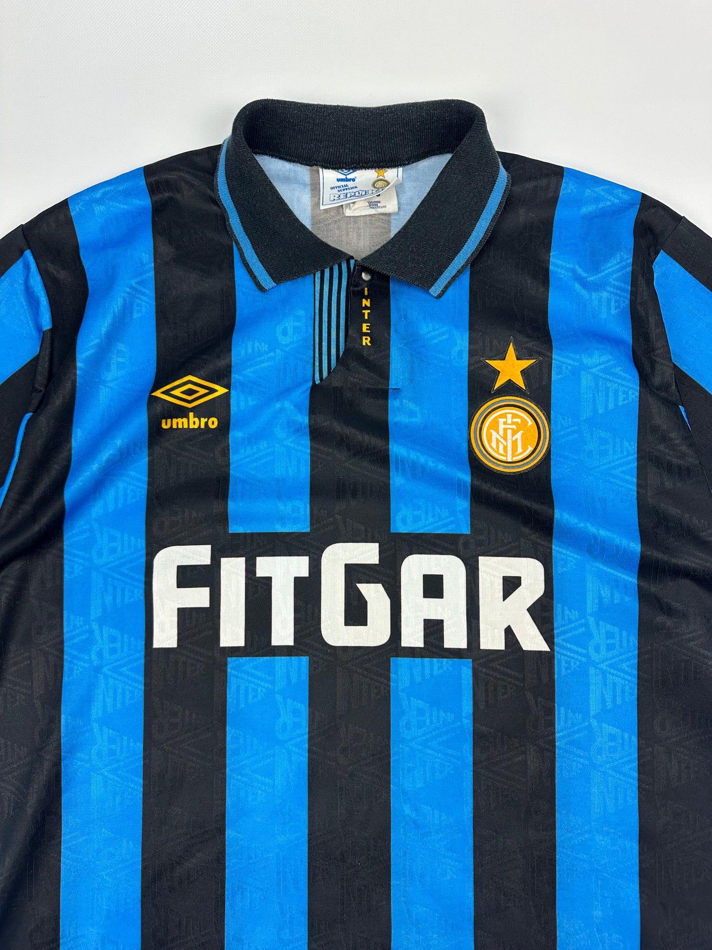 Vintage Umbro Inter Milan Jersey schwarz/blau Gr. M