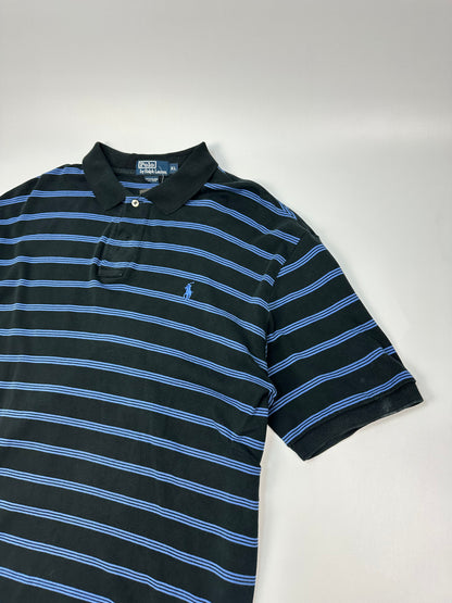 Vintage Polo Ralph Lauren Polohemd blau/schwarz XL