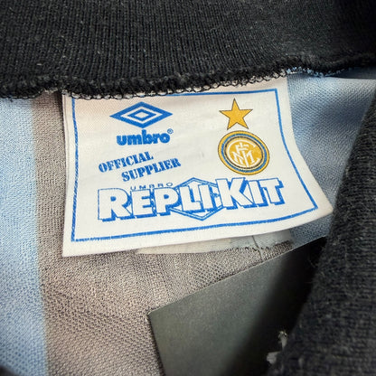 Vintage Umbro Inter Mailand Fußballtrikot blau / schwarz Gr. XL