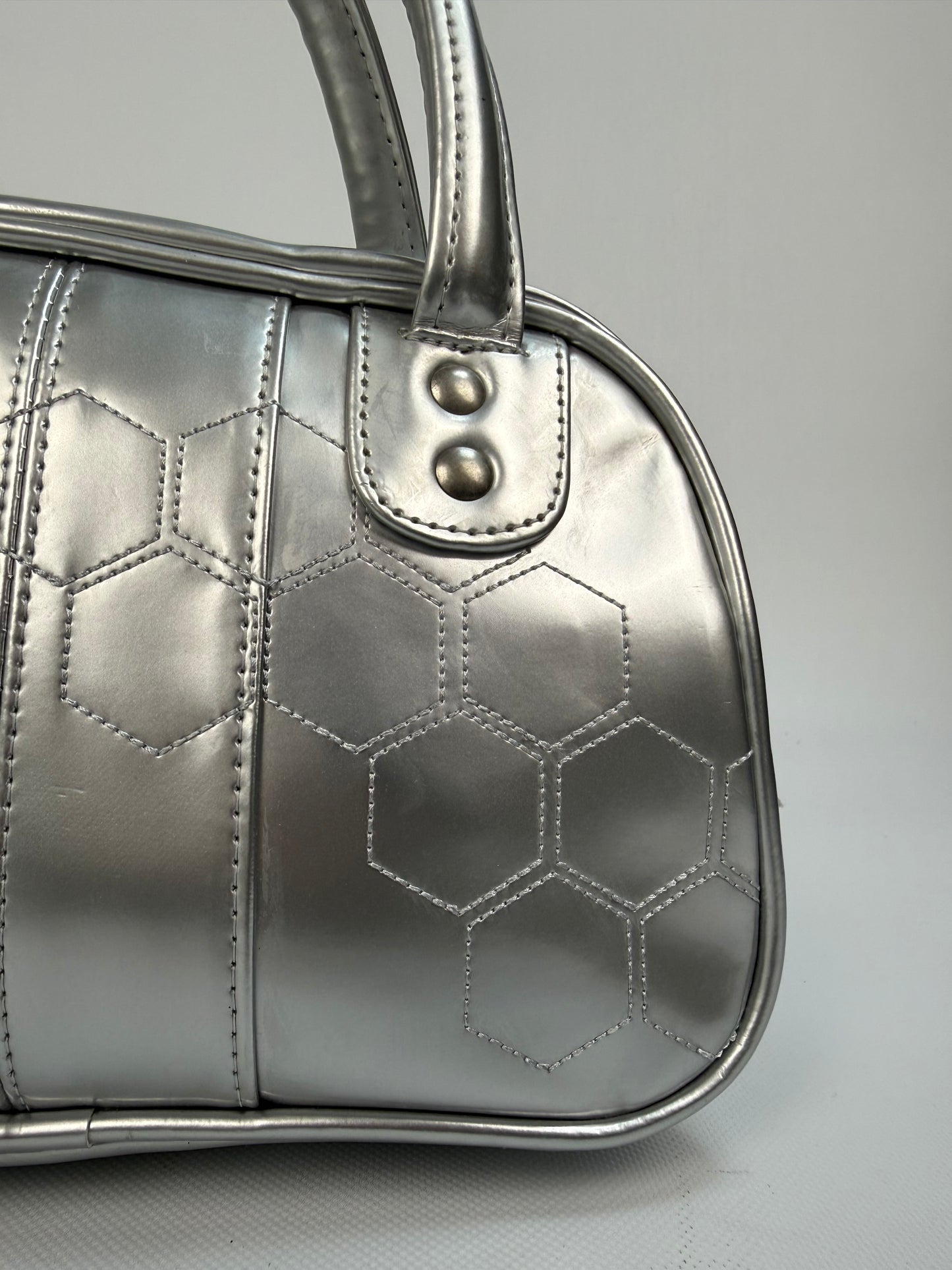 Vintage Nike Handtasche Silber 90s