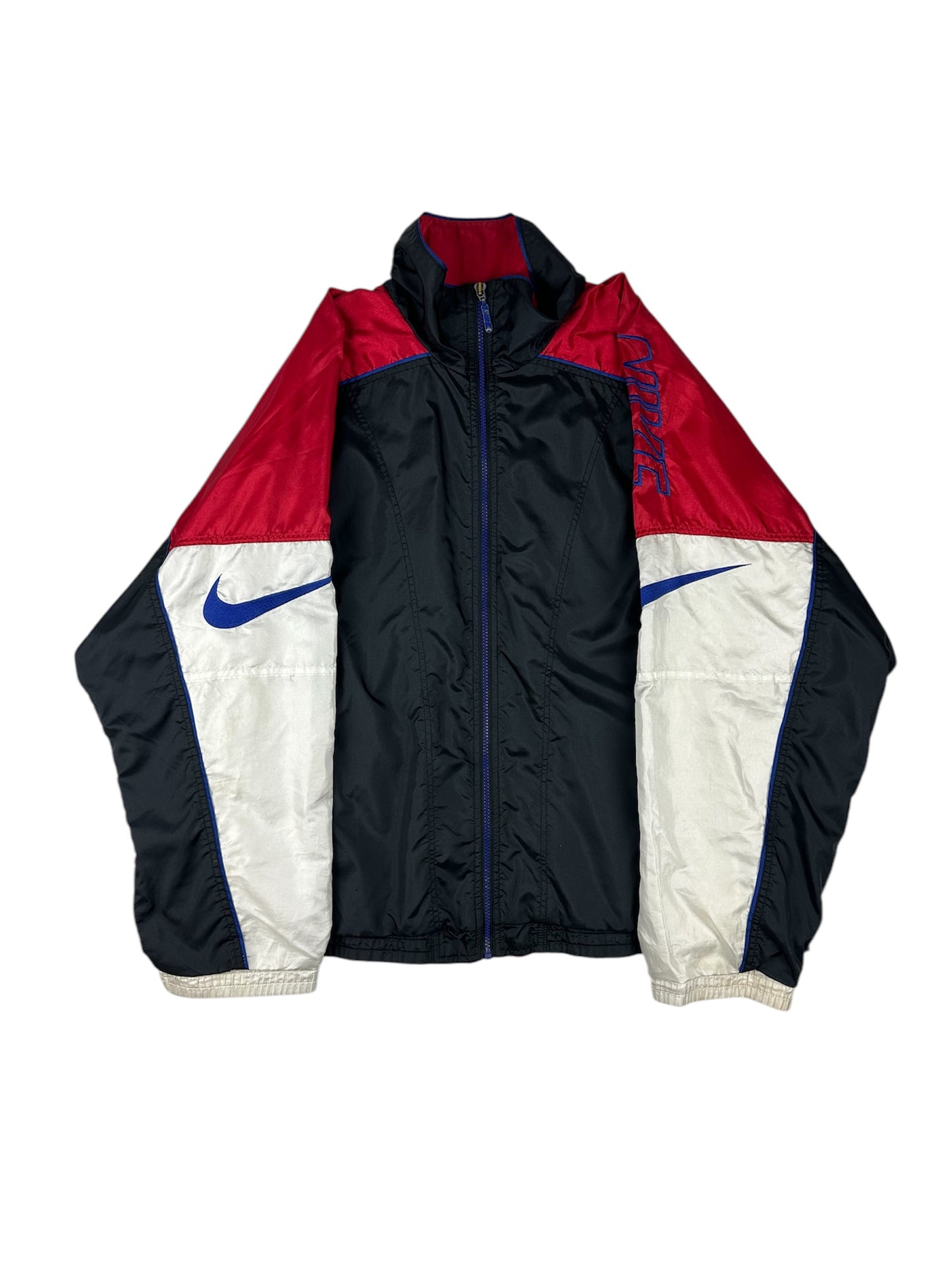 Vintage Nike Trackjacket rot / blau / schwarz XL