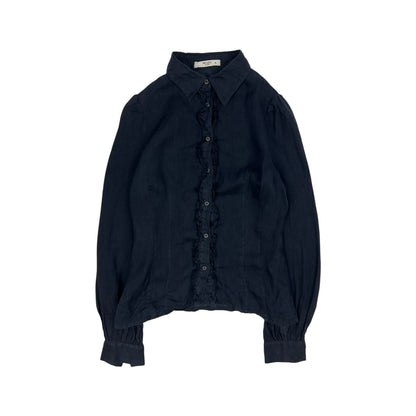 Vintage Prada Bluse schwarz 38