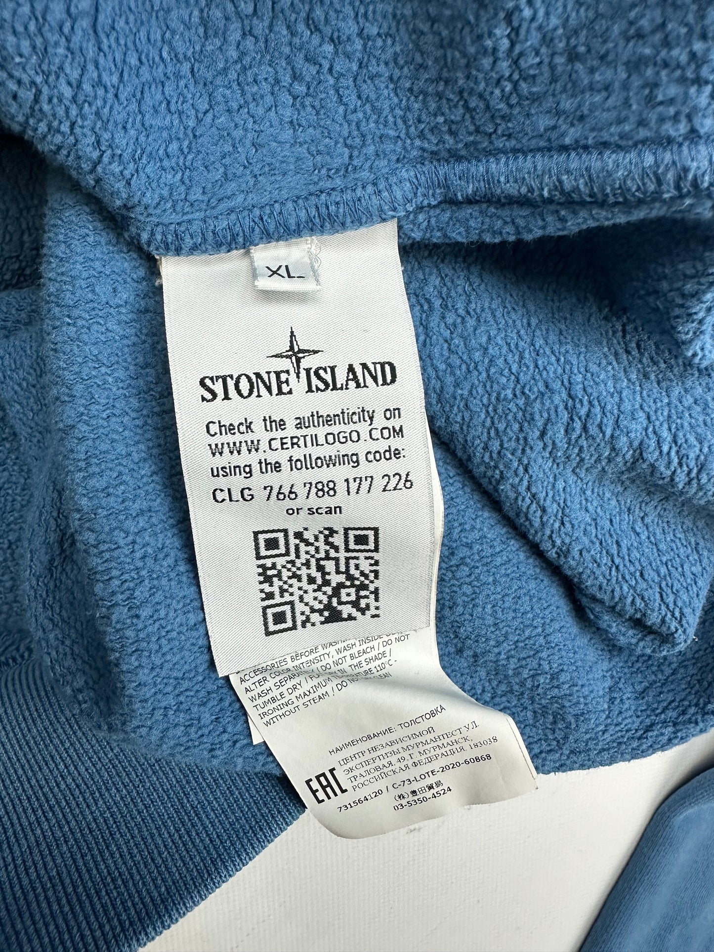 Stone Island Hoodie blau XL