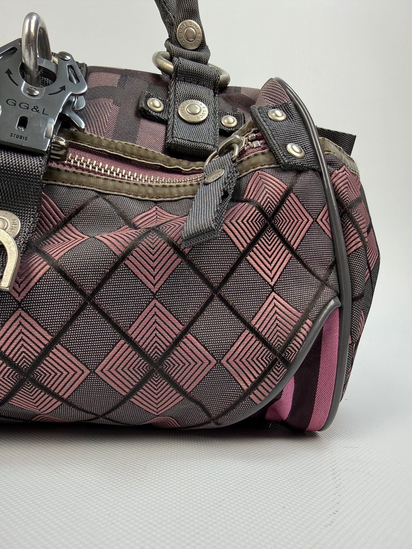 Vintage GG&L Mirror Me Tasche rot / grau