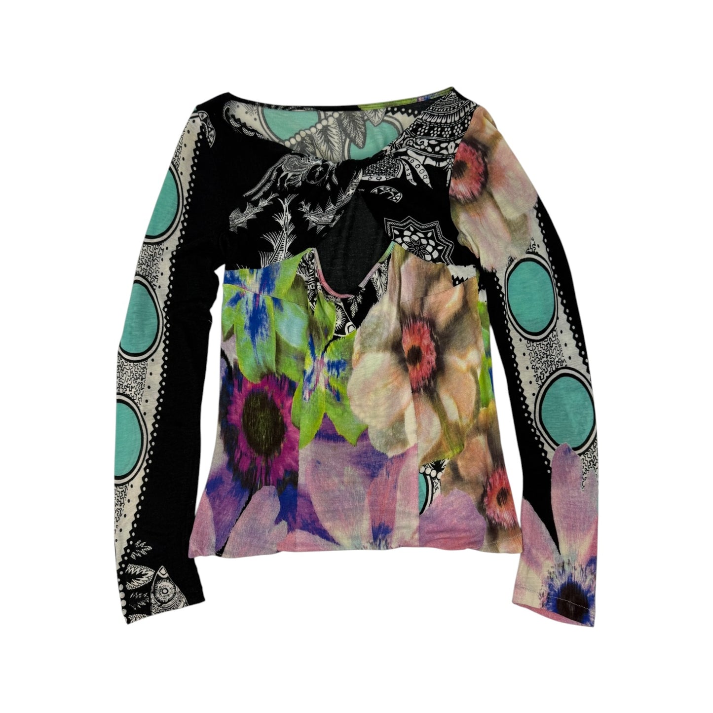 Vintage Class Cavalli Set ( Rock & Top) schwarz / bunt Gr. M
