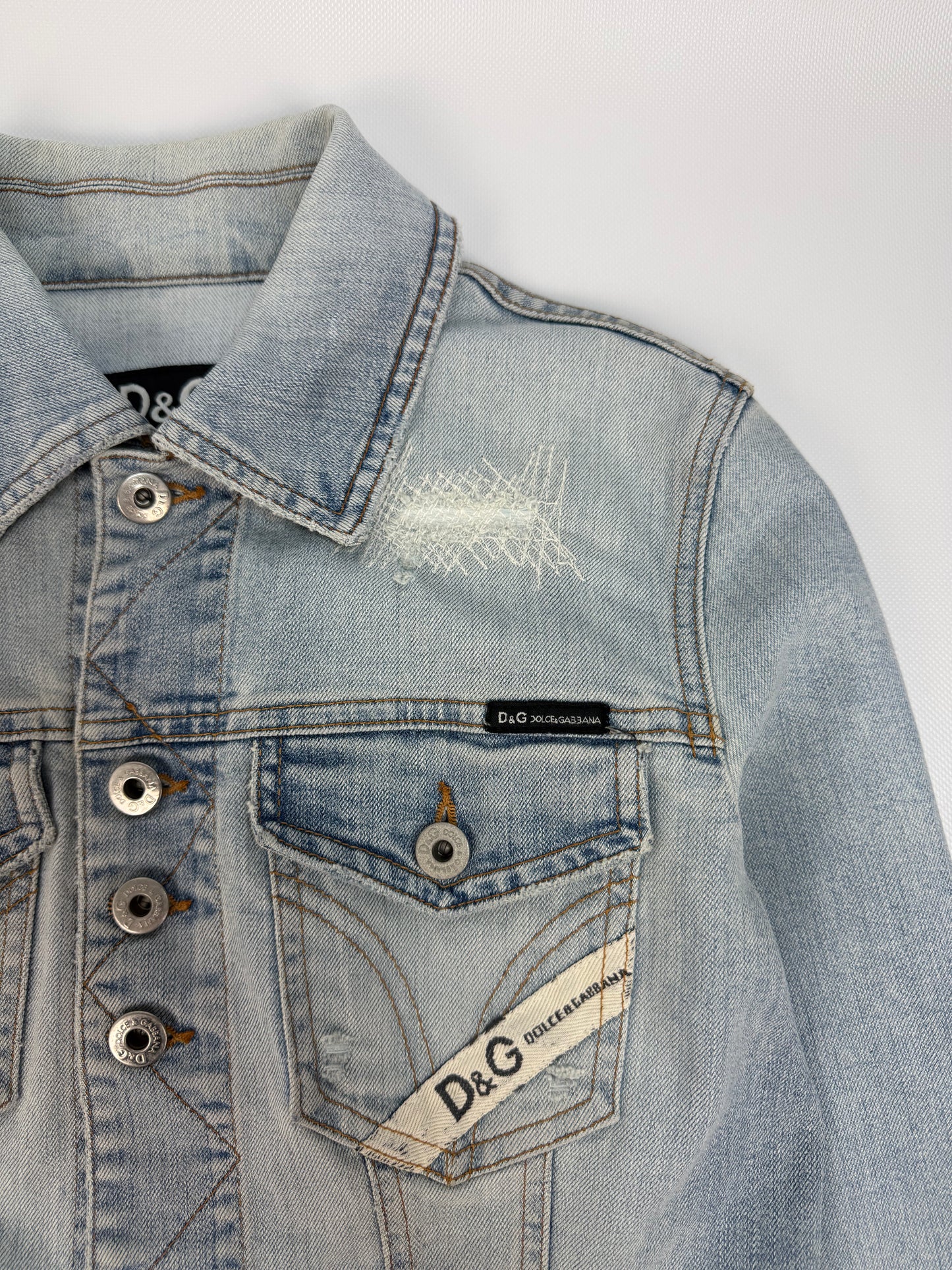 Vintage Dolce & Gabbana Jeansjacke hellblau Gr. S