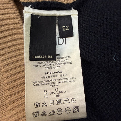 Fendi Pullover schwarz / braun Gr. 52