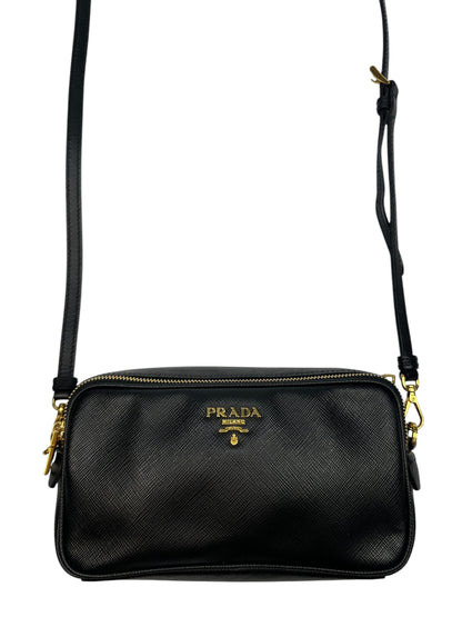 Prada Umhängetasche schwarz/gold