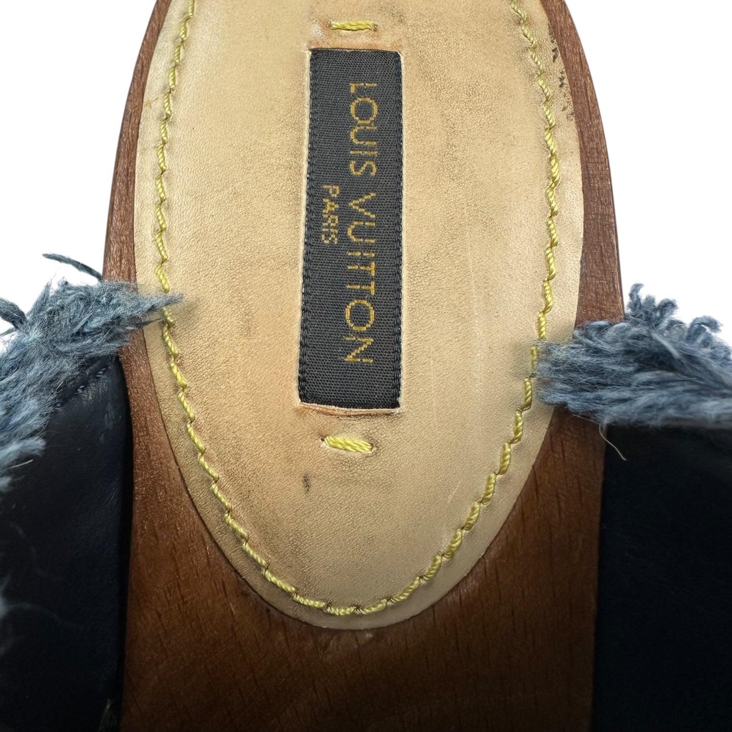 Vintage Louis Vuitton Heels Denim / Holz 38