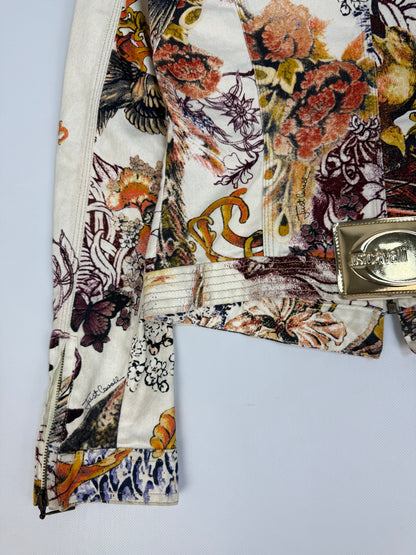 Vintage Just Cavalli Jacke weiß / orange Gr. S
