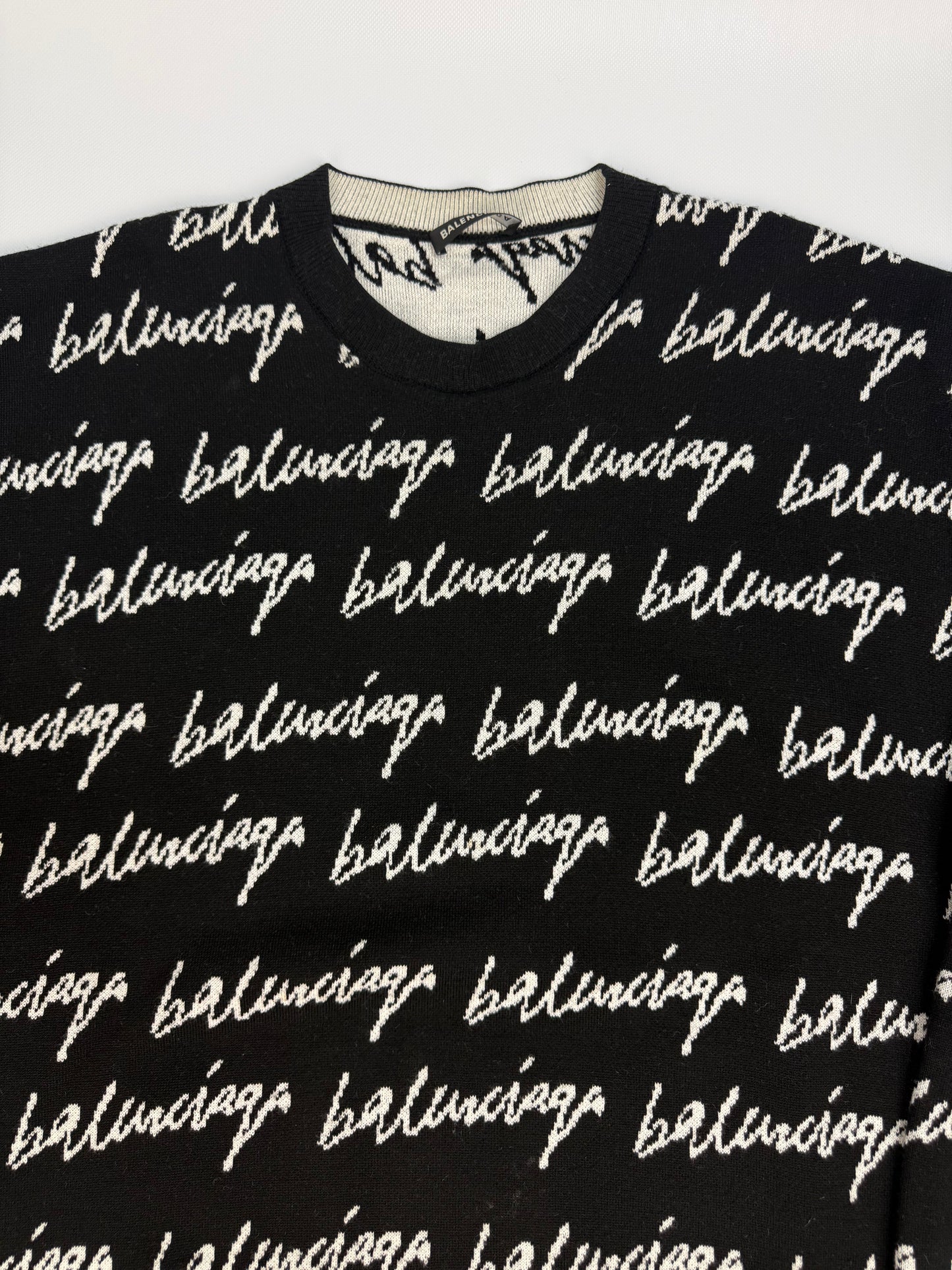 Balenciaga Pullover schwarz / weiß Gr. Frauen XL