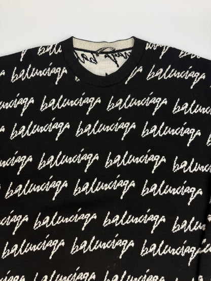 Balenciaga Pullover schwarz / weiß Gr. Frauen XL