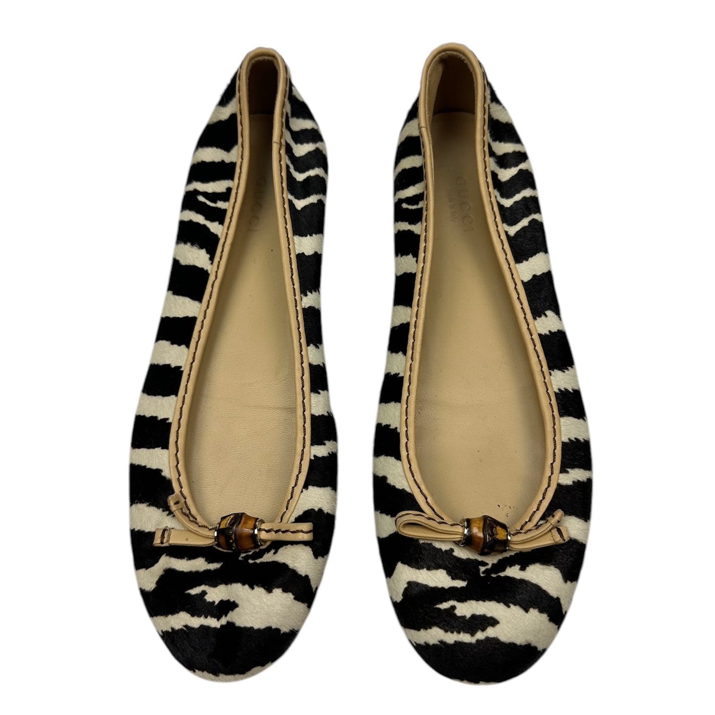Vintage Gucci Ballerinas schwarz/weiß Gr. 38