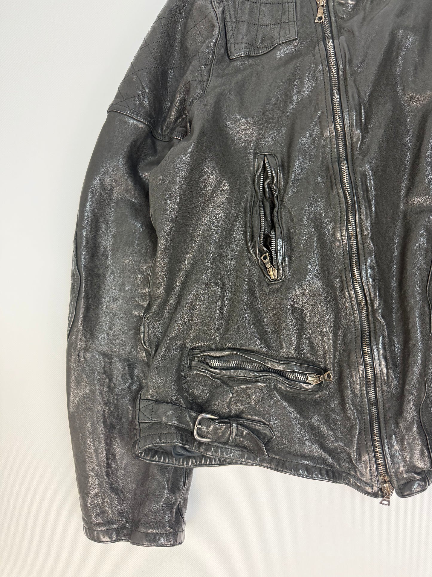 Vintage Neil Barrett Lederjacke schwarz Gr. XL