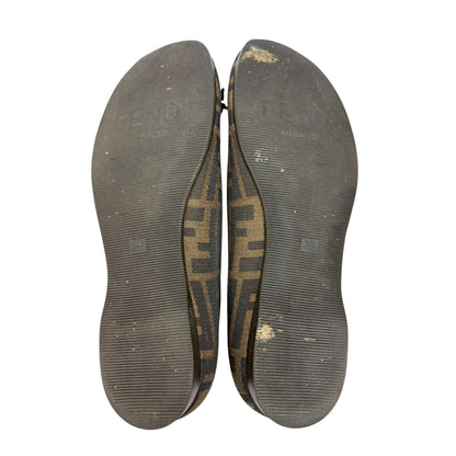 Vintage Fendi Ballerinas braun / schwarz Gr. 36