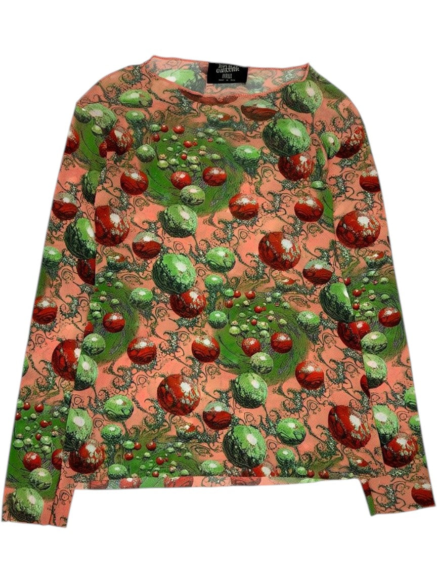 Jean Paul Gaultier "Cherry" Mesh Top