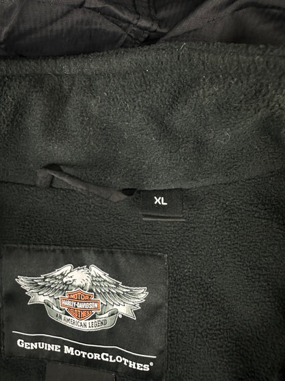Vintage Harley Davidson Fleece Zipper schwarz XL