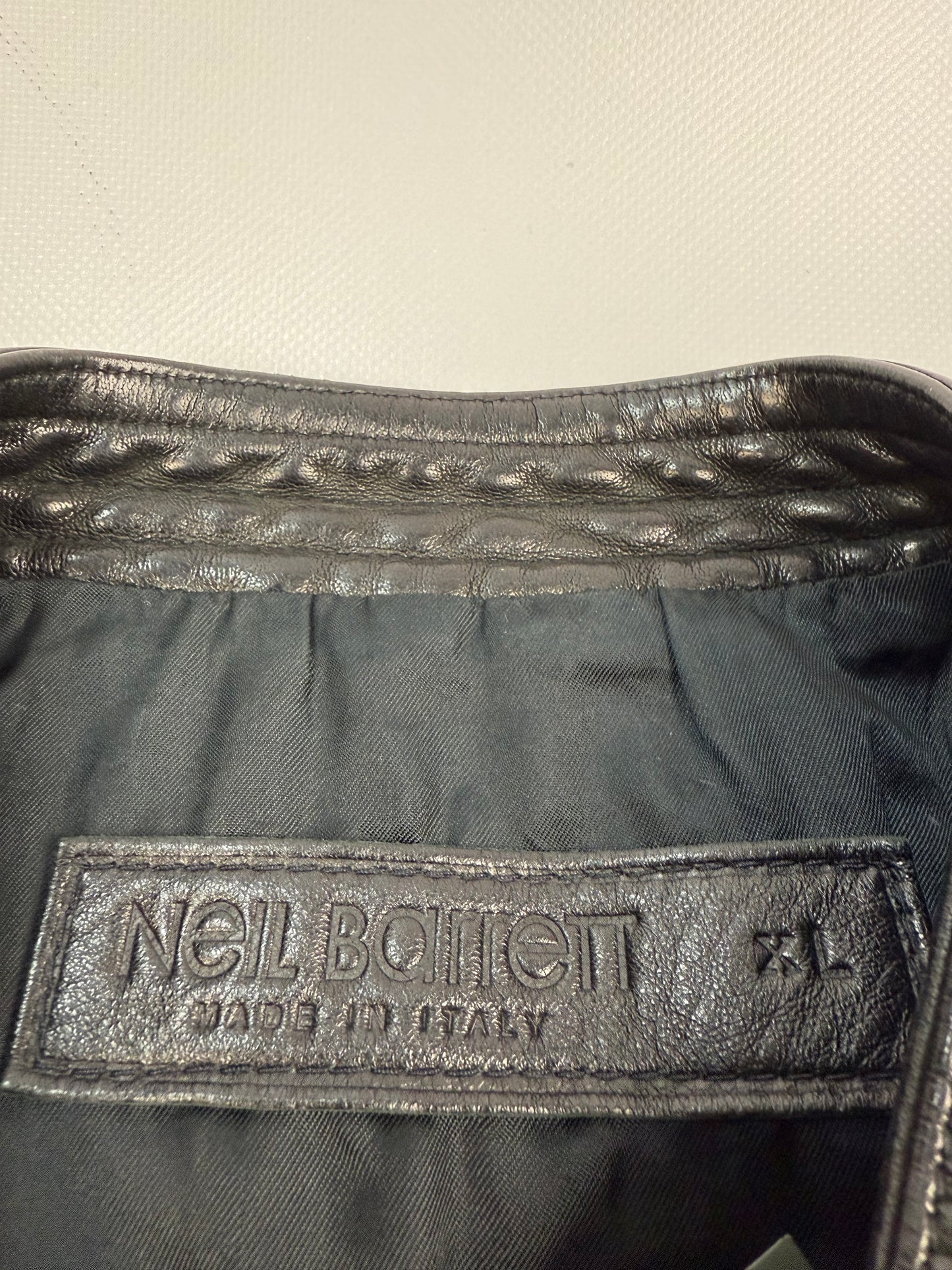 Neil Barrett Lederjacke schwarz XL