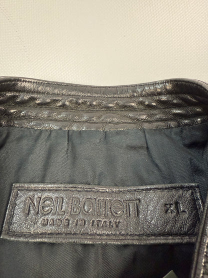 Neil Barrett Lederjacke schwarz XL