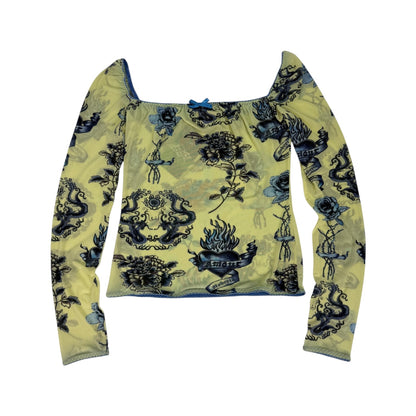 Vintage Roberto Cavalli Top gelb Gr. 42