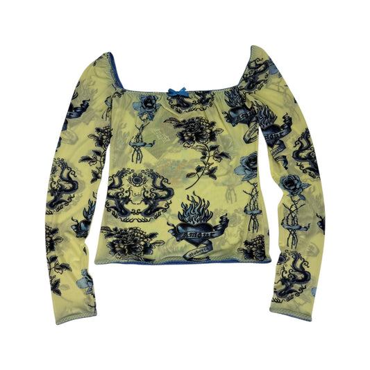 Vintage Roberto Cavalli Top gelb Gr. 42