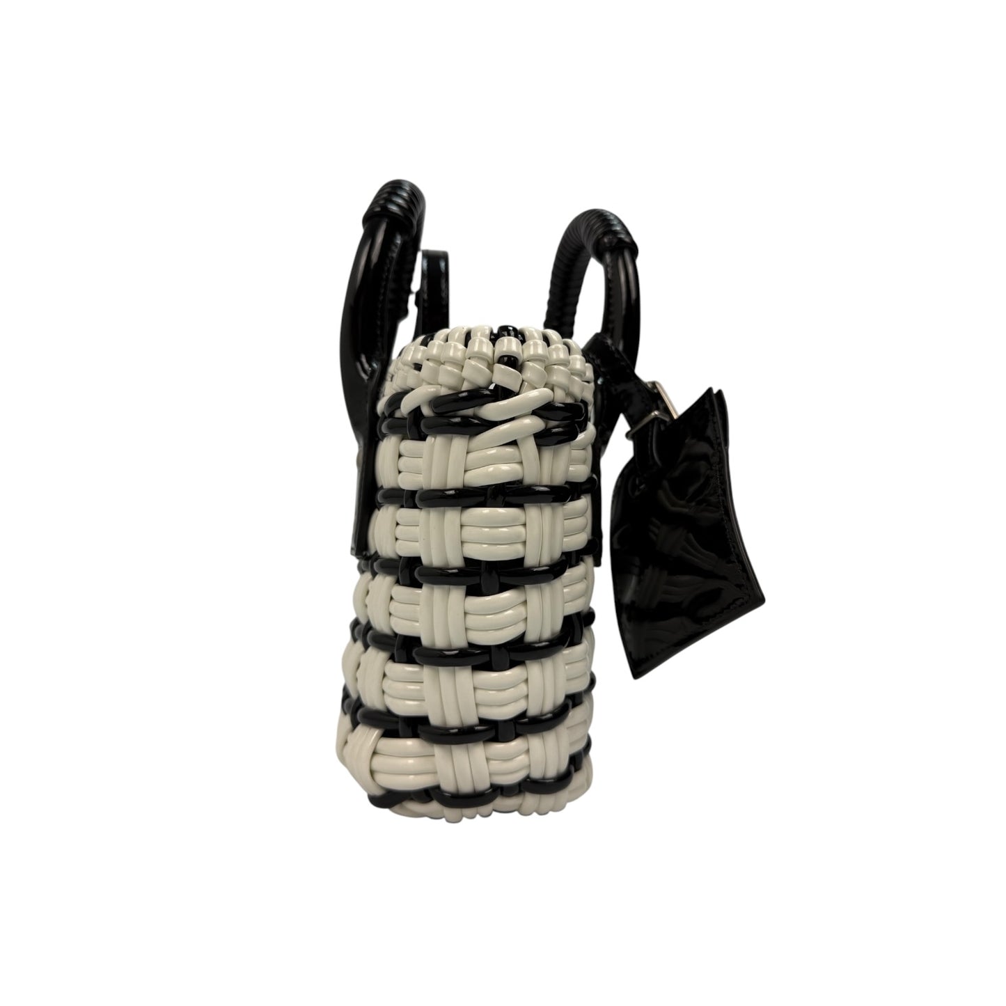 Balenciaga Bistro Panier Shopper klein schwarz / weiß