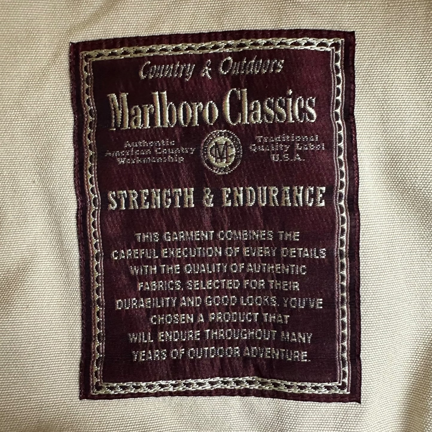 Vintage Marlboro Classics Jacke beige / braun XXL