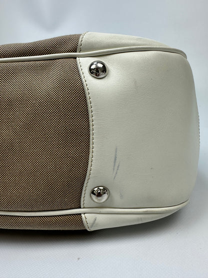 Prada Jacquard Handtasche beige/braun