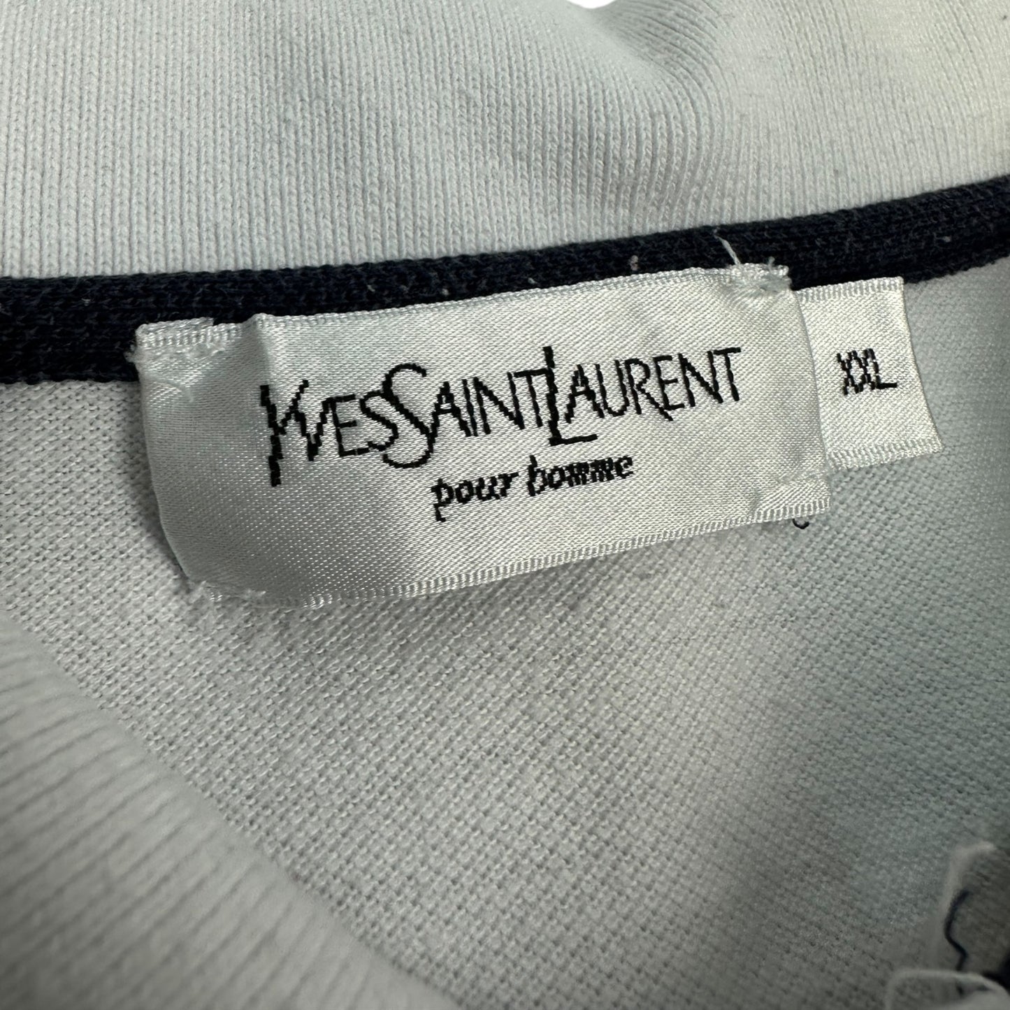 Vintage Yves Saint Laurent Polohemd weiß / blau XL