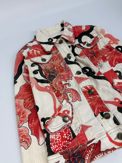 Vintage Just Cavalli Jacke rot / weiß Gr. XS