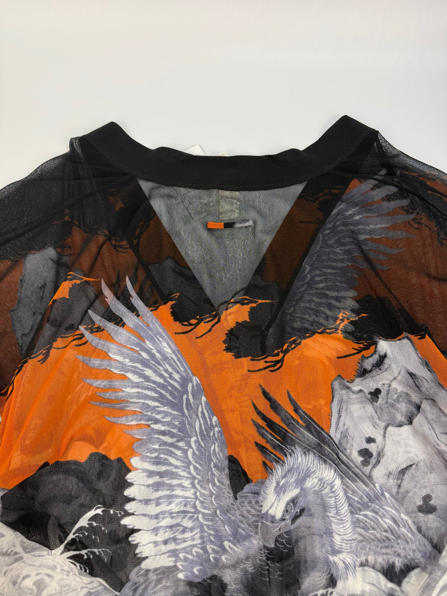 Vintage Jean Paul Gaultier Soleil Shirt schwarz / orange Gr. S