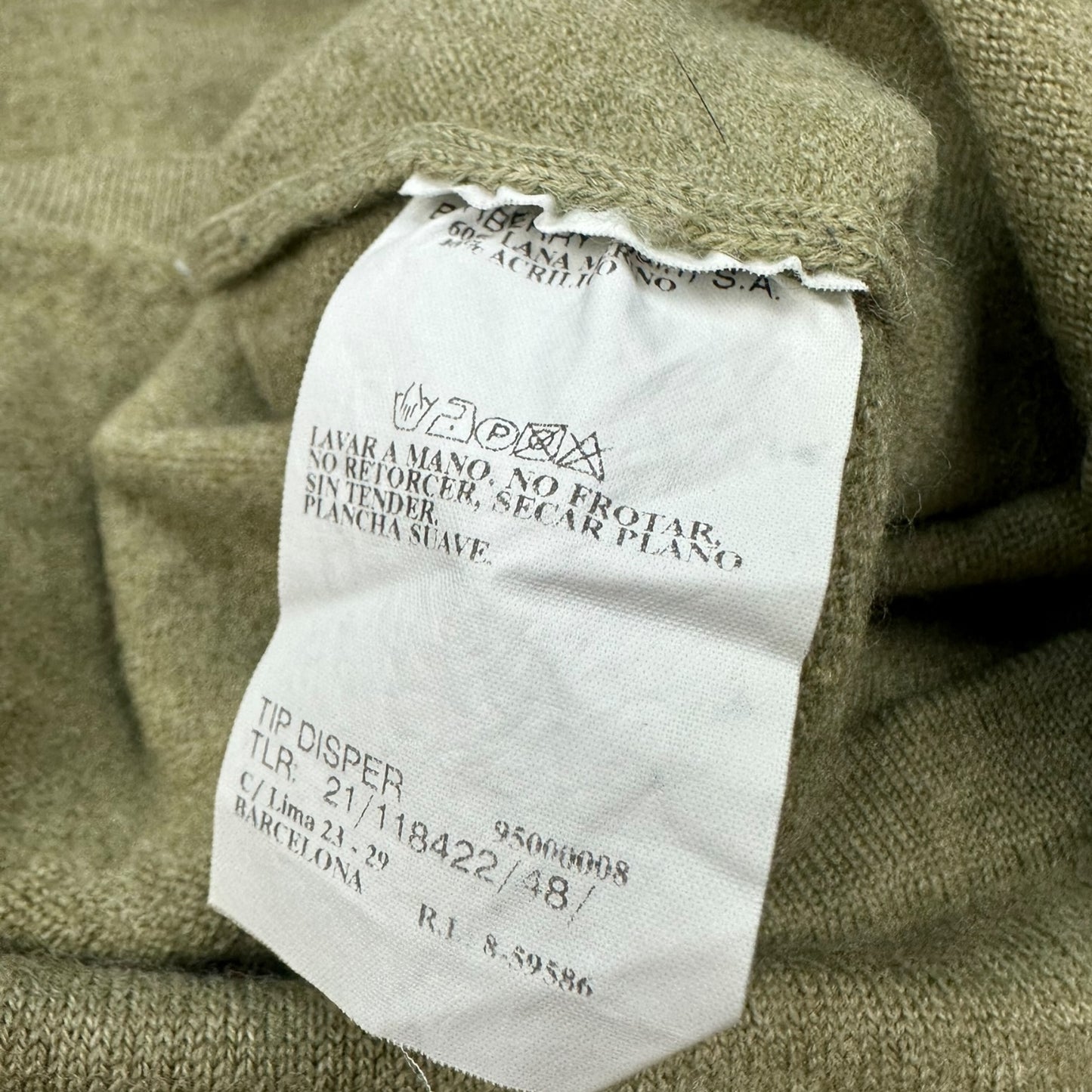 Vintage Burberry Rollkragenpullover grün 48