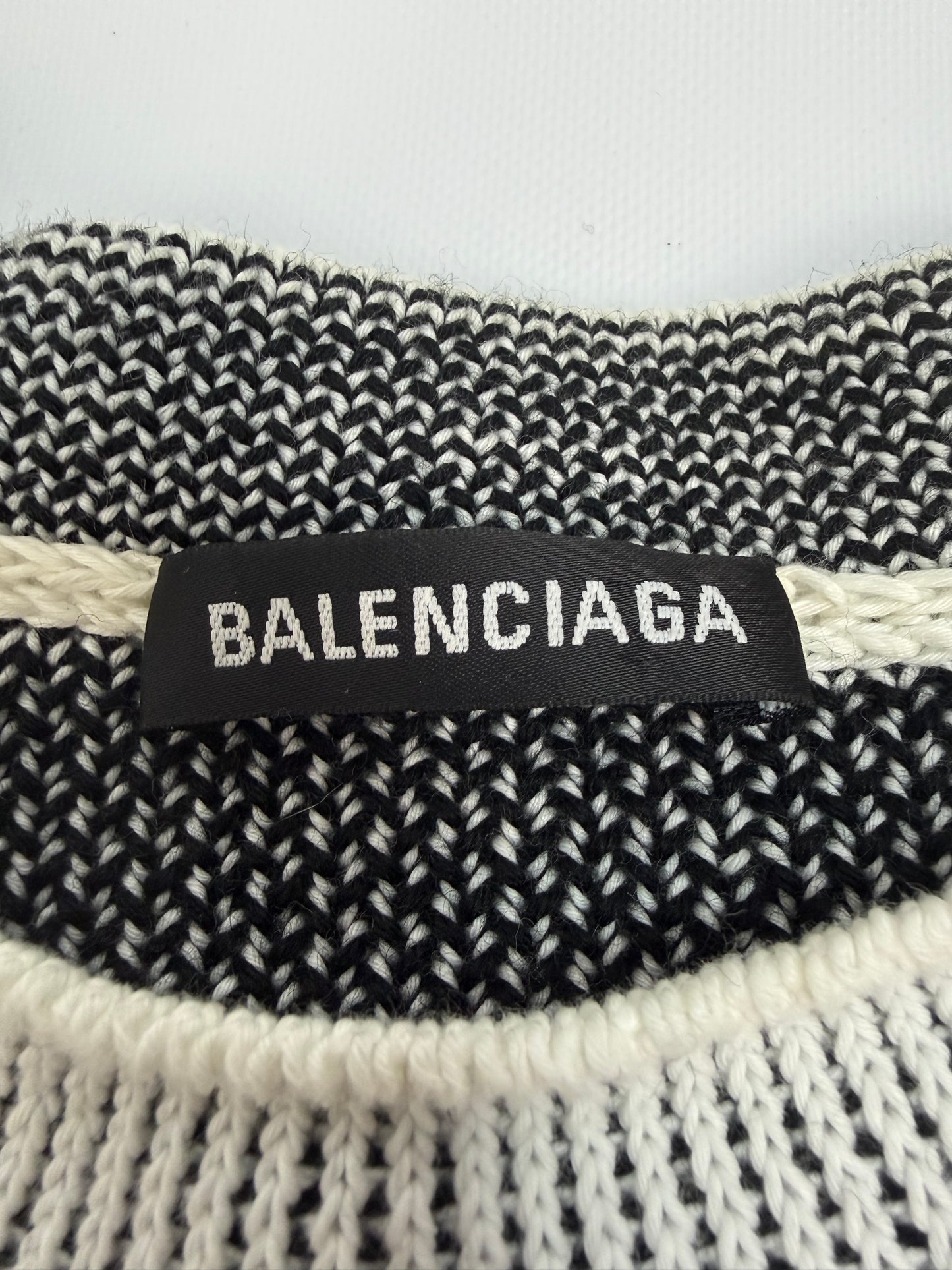 Balenciaga Pullover weiß / schwarz Gr. M