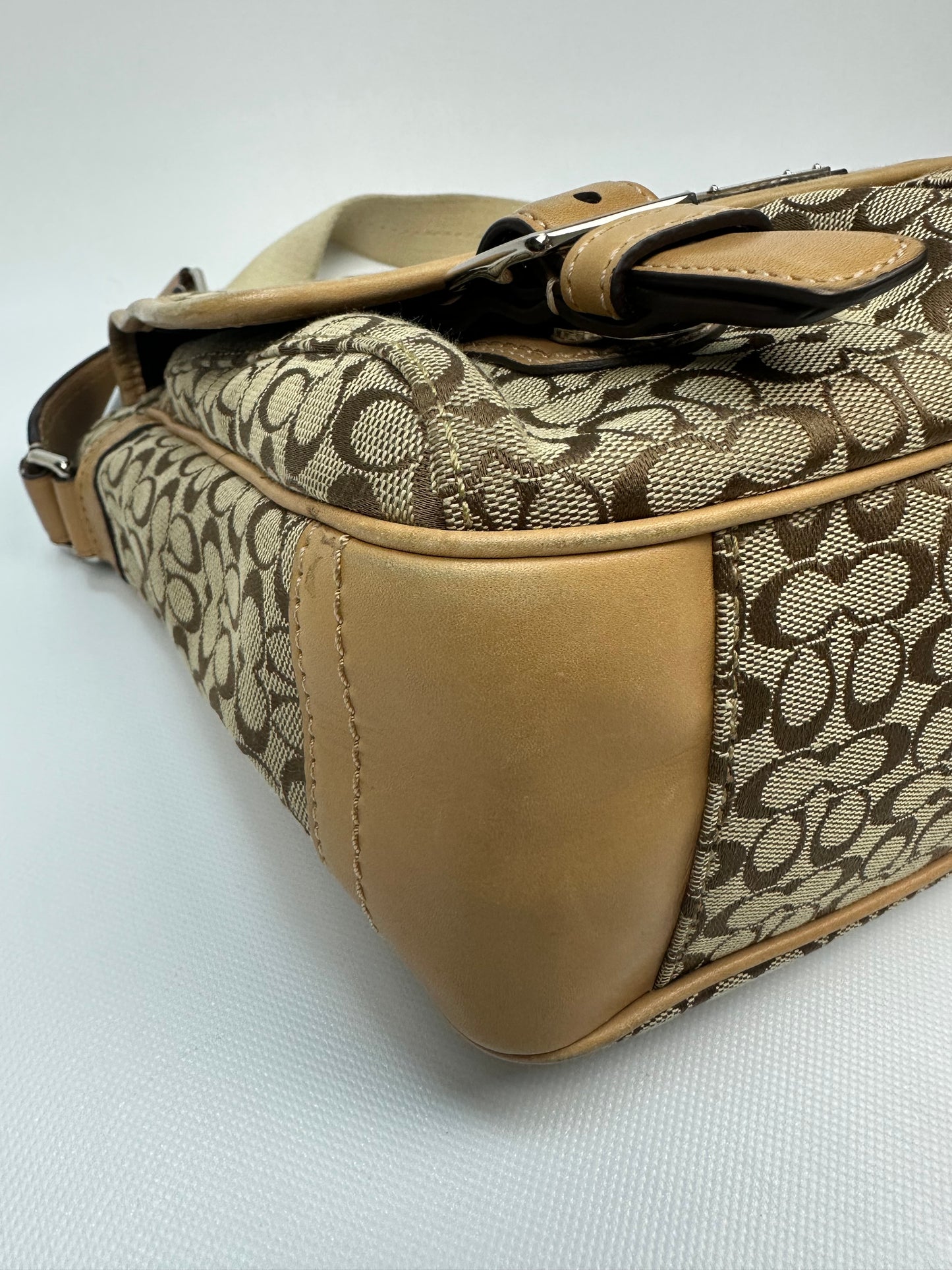 Coach Signature Messenger Umhängetasche beige/braun